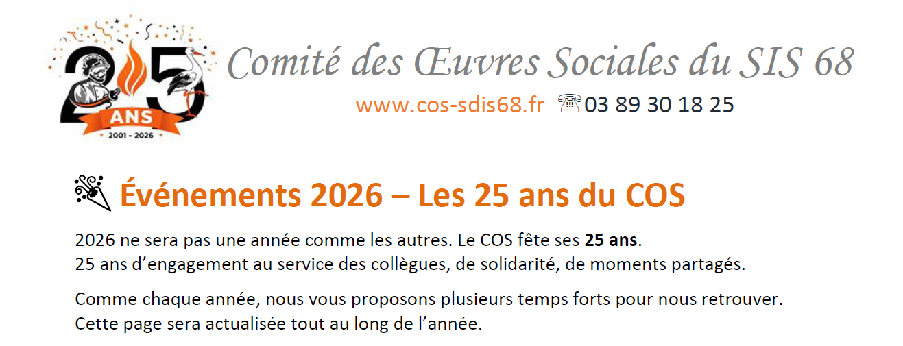 Calendrier des manifestations 2026